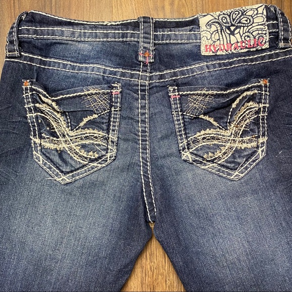 Hydraulic Jeans Bailey Dark Wash Cropped Sz 3/4 - Picture 3 of 5